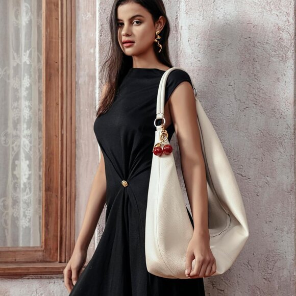 Slouchy Hobo Bags for Women Soft Vegan Leather Sling Bag Designer Shoulder Purse - Picture 6 of 6